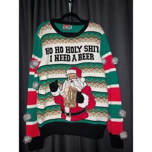 Ugly Christmas Sweater Xmas Size XL Spencer’s Beer
